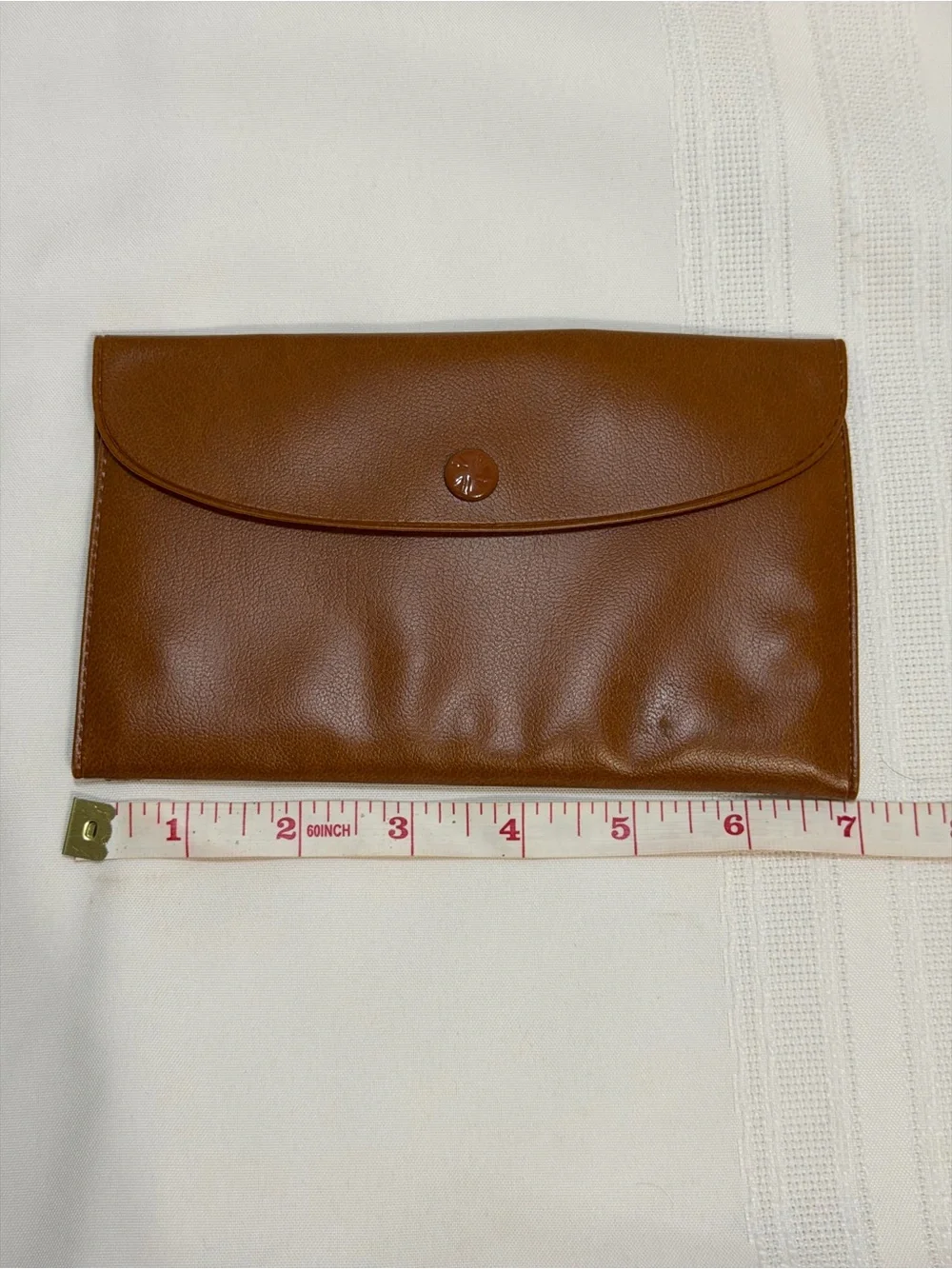 Vtg Samsonite 70s Travel Shoulder Bag Purse W/ Wallet Brown/Tan Faux Leather